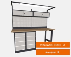 Konfigurator 3D stołów warsztatowych Optima Line